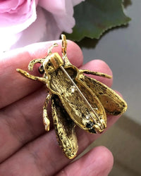 Retro Court-Style Bee Brooch
