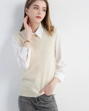 Merino Wool Sleeveless Knit Vest