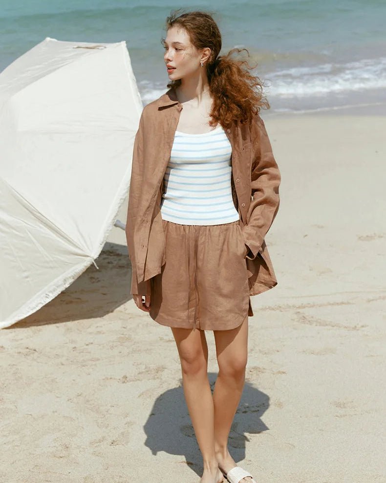 Casual Collared Single-Breasted Long-Sleeved Shirt