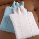 High Collar 100% Mink Cashmere Sweater