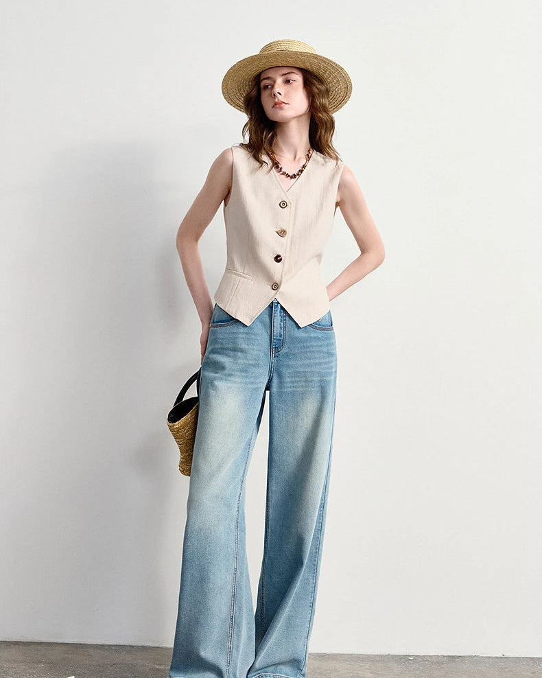 Woven Ease Knit Sleeveless Vest