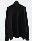 Oversized Turtleneck Heavyweight Knit Pullover