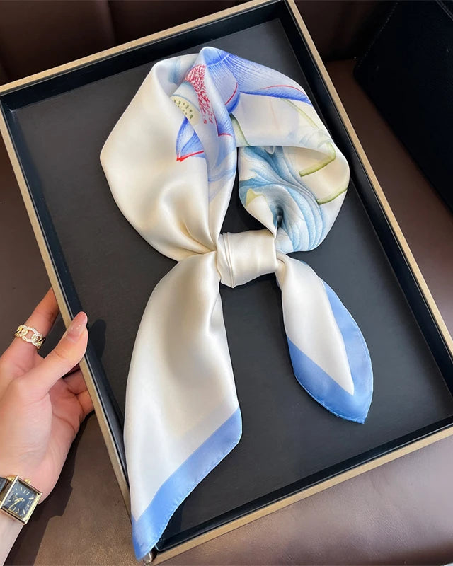 Multifunction Paisley Square Silk Scarf