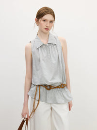 Ruching Detail Textured Blouse