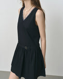Sleeveless V-Neck Cotton Knit Dress
