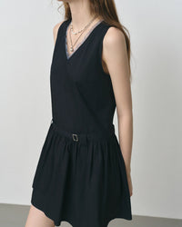 Sleeveless V-Neck Cotton Knit Dress