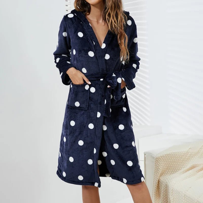 Flannel Hooded Pajamas Robe