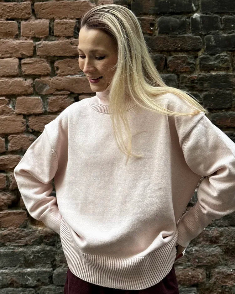 Oversized Turtleneck Heavyweight Knit Pullover