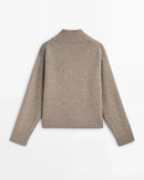 Wool Blend V-Neck Simple Sweater