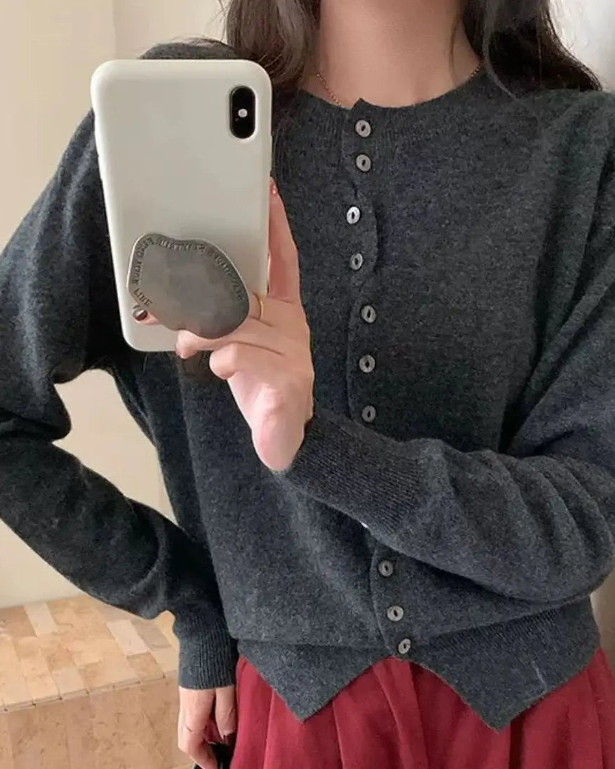 Relaxed Wool Knit Pullover Sweater