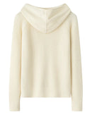 Hooded Cashmere Zip Cardigan