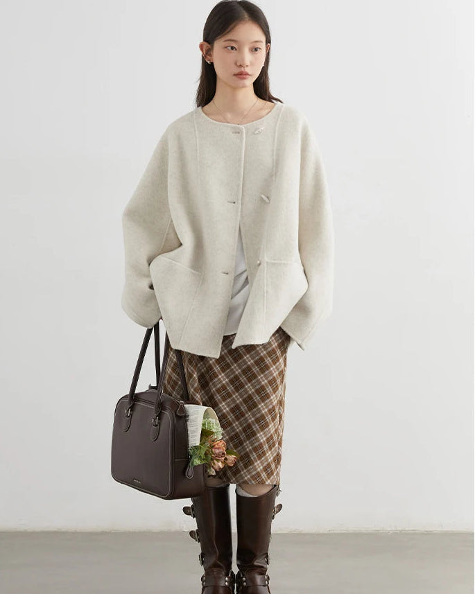 Double Sided Wool Blend Coat