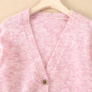 Wool Blend Soft Knitted Short Cardigan