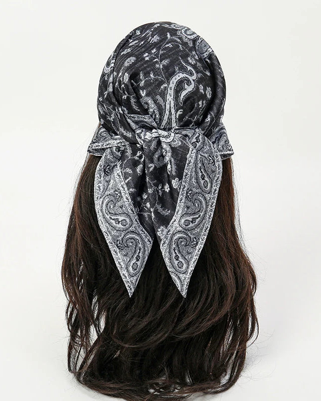 Printed Square Scarf Shawl & Headband