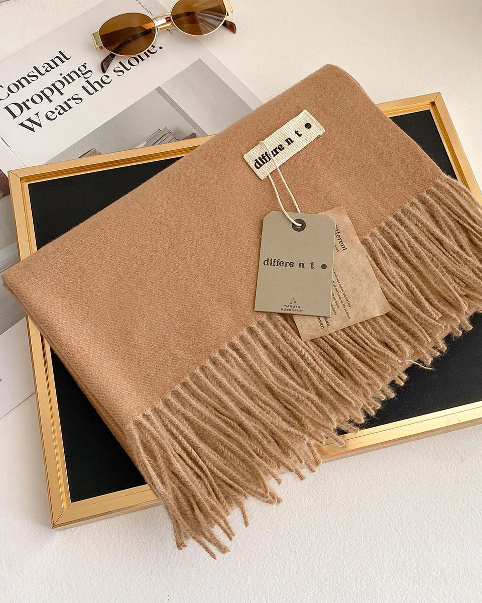 Faux Cashmere Thick Wrap Scarf in Colors
