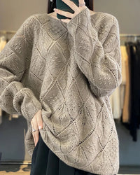 Crochet Hollow Knit Wool Sweater
