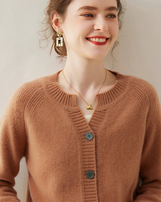 Cashmere Knitted Short Cardigan