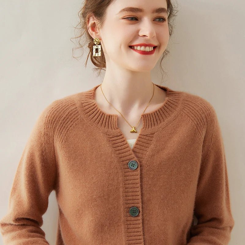 Cashmere Knitted Short Cardigan