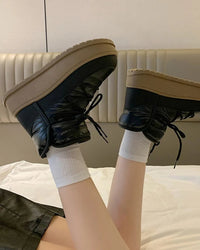 Quilted Platform Snow Ankle Boot