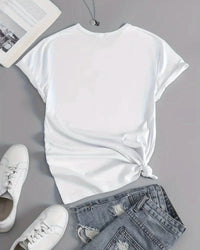 Vintage Seafood Print Knit Cotton Tee
