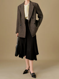 Plus Size Wool Retro Style Suit Coat