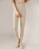 100% Merino Wool Seamless High-Waist Knit Leggings