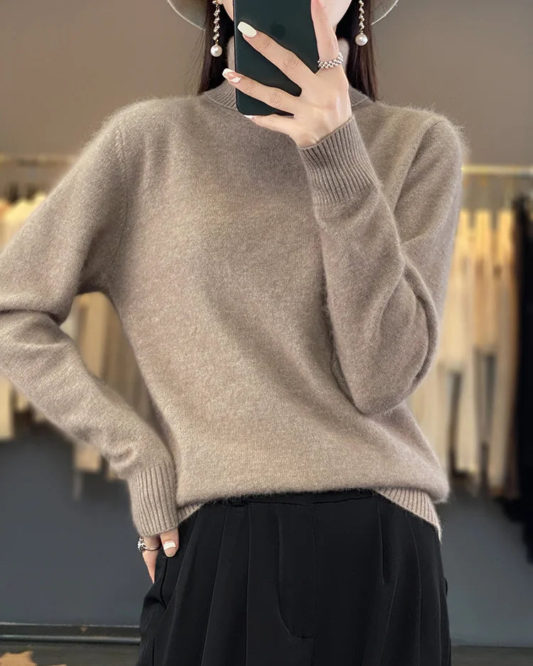 Mink Cashmere Turtleneck Sweater