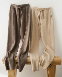 Merino Wool Tapered Knit Pants