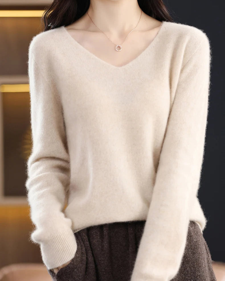 Merino Wool V-Neck Sweater