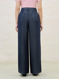 Relaxed Lyocell Straight-Leg Pants