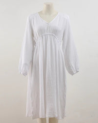 Elegant Long-Sleeved V-Neck Party Beach Dress