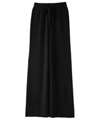 Wool Knit Wide-Leg Pants