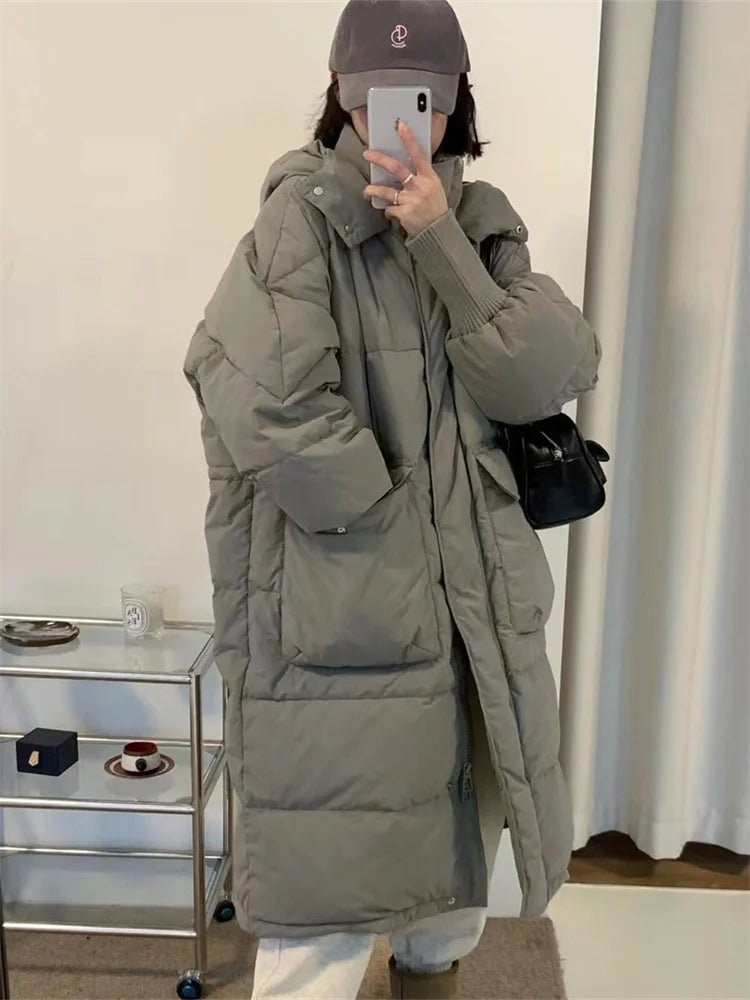 Oversized Long Parka Jacket with A Hood