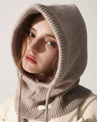 Wool Knit Balaclava Bonnet