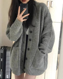 Loose Cashmere V-Neck Cardigan