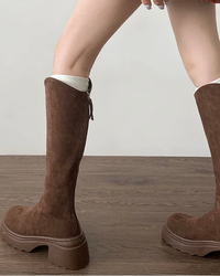 Stretch Knee-High Boots