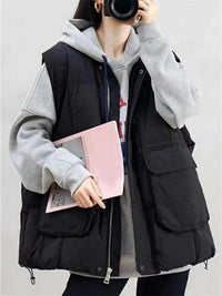 Casual Round-Neck Vest Down Jacket