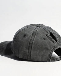 Washed Ponytail Baseball Cap