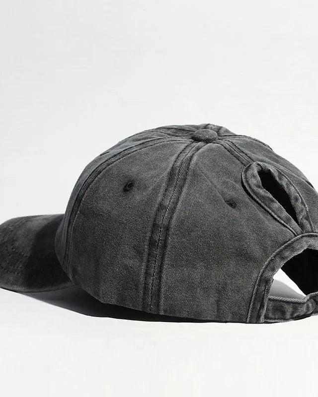 Washed Ponytail Baseball Cap