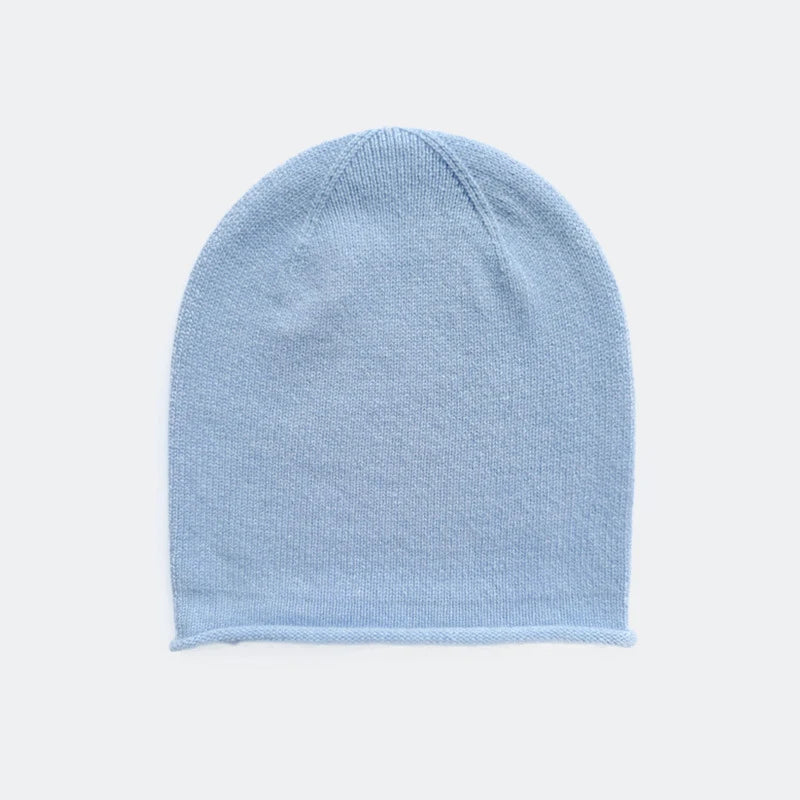 Rolled-Edge Wool Slouch Beanie