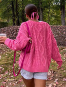 Crew Neck Vintage Pink Pullover