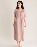 women's cotton midi nightgown — a breathable, relaxed-fit sleep dress designed for effortless comfort through every season.