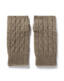 Women's Wool fingerless thumb hole mittens featuring a sculpted thumb-hole opening, seamless knit construction, and pure wool fabric, perfect for delivering poised warmth in cold office environments.
