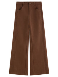 Retro Loose Fitting Straight Leg Casual Trousers