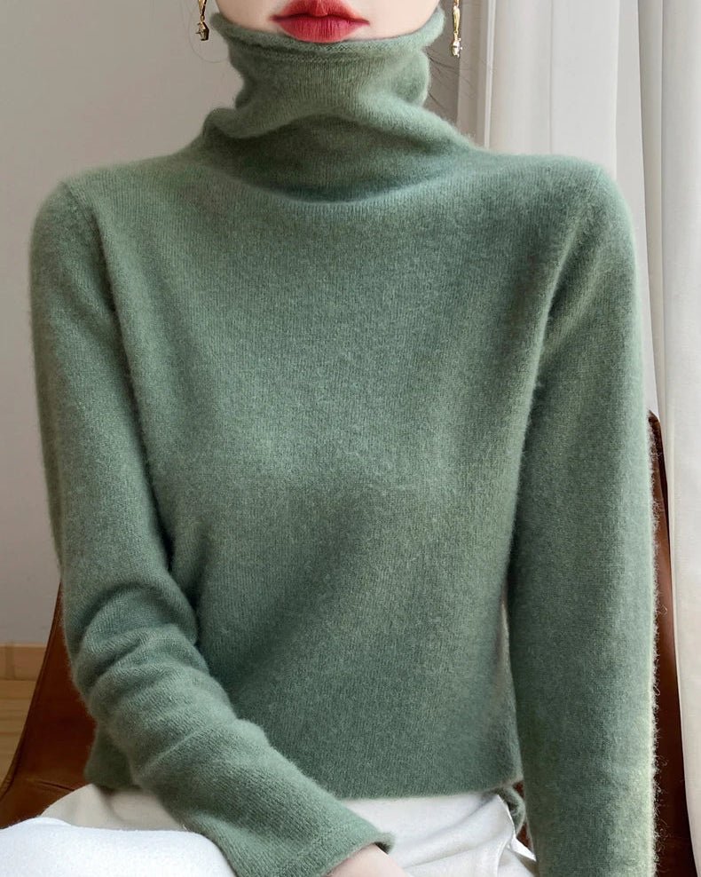 Knitted Wool Turtleneck Sweater