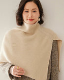Cashmere Turtleneck Knitted Shawl Scarf