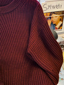 Round-Neck Oversized Knitted Pullover