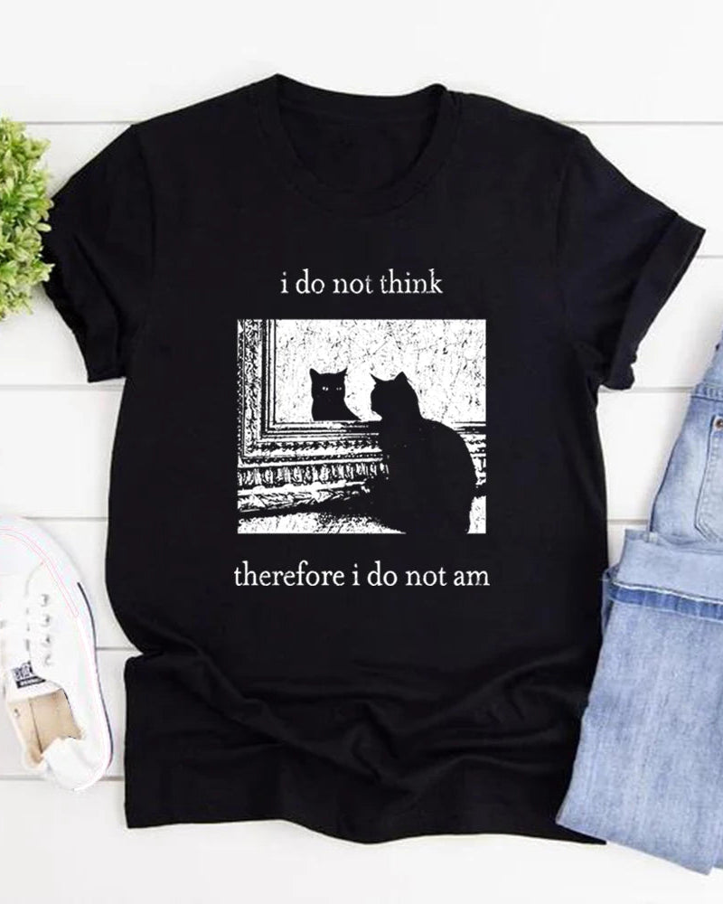 Fun Cat Print T-Shirt