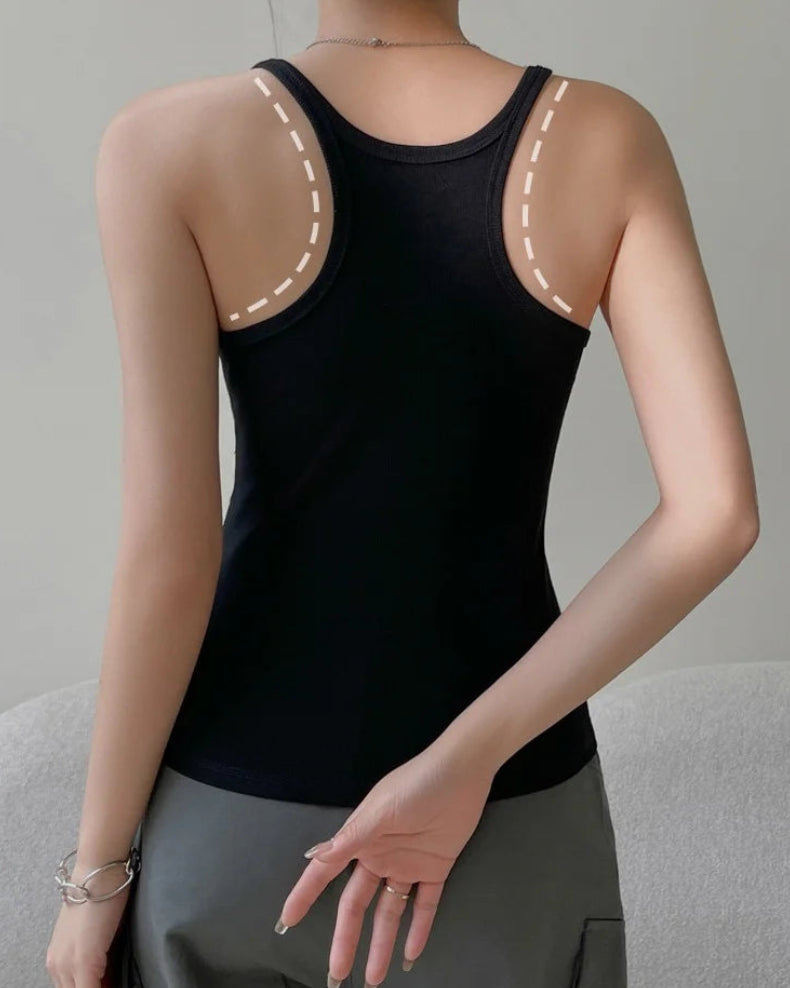 Ribbed Stretch Sleeveless Essential Camisole