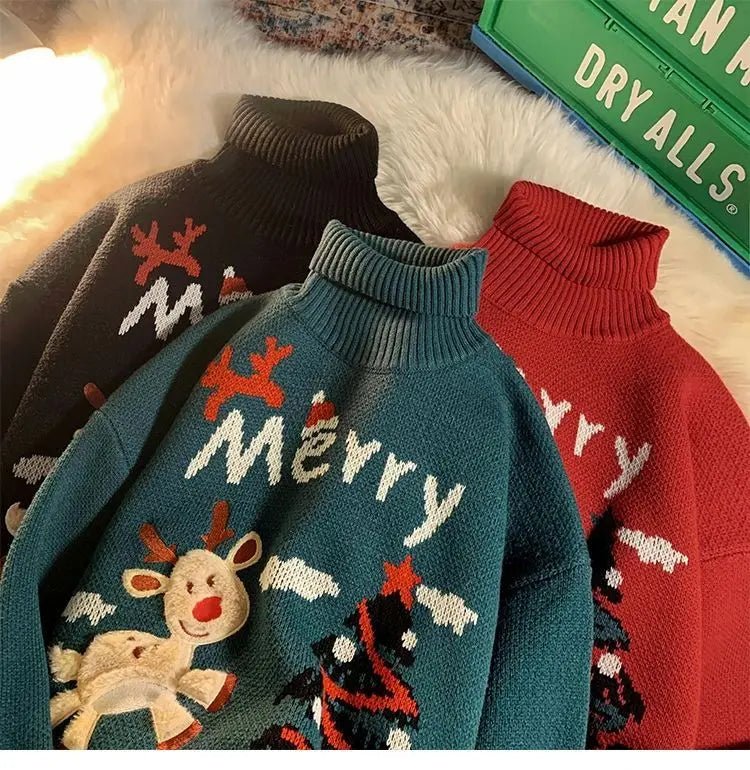 Turtleneck Christmas Sweater Ugly Sweater